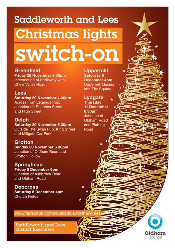 Saddleworth Christmas Lights Switch On 2014