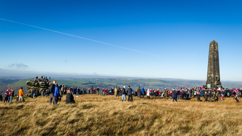 Hundreds make the climb up to Pots and Pans to remember and pay their respects