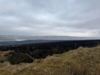 Moorland fire scorches land at Castleshaw Reservoir