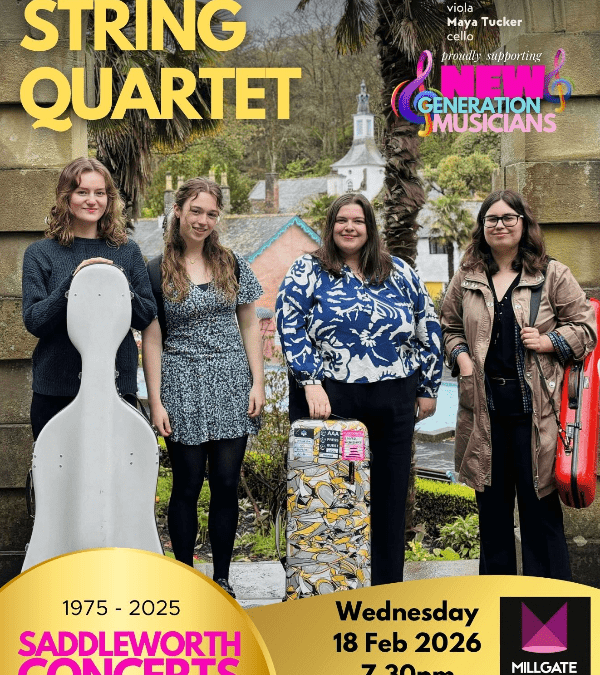 Dovestone String Quartet to bring music spanning four centuries to Delph